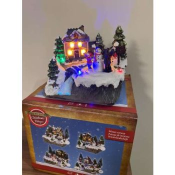 LED-es téli életkép – 15 cm, hangulatos világítással