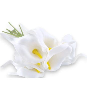 Gumi élethű kála fehér  9 szál/köteg, 