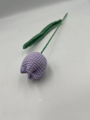 Horgolt kézműves tulipán lila