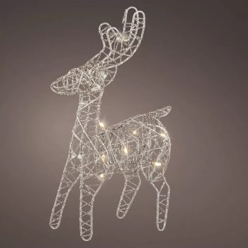 Szarvas 10 LED-es ezüst M21cm