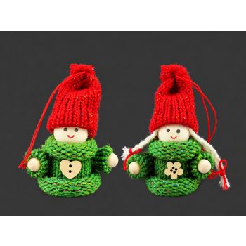    Kötött ruhás fiú/lány zöld/piros 7cm az ár 1 db vonatkozik- 2 féle van 