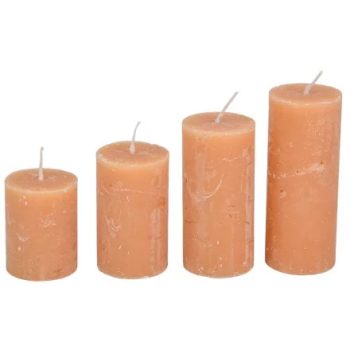   Rusztikus 40mm-es lépcsős henger gyertya Cappuccino (csom ár)