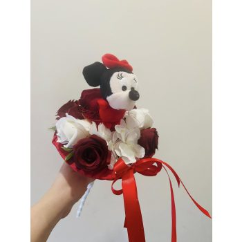 Minnie ballagási csokor piros