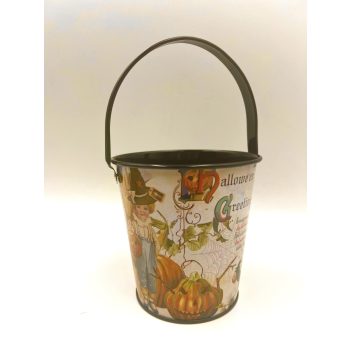 FÉMVÖDÖR HALLOWEEN/ ŐSZI  10x10,5x8 cm 