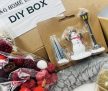 Csináld magad DIY box karácsonyi piros-szürke téli tájas