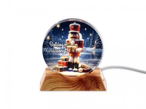  Karácsonyi világító dísz diótörő USB kábellel 9cm