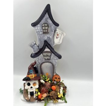 Halloween szellemház dekoráció őszi 40 cm