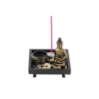  Buddha +mécsestartó +füstölőtartó