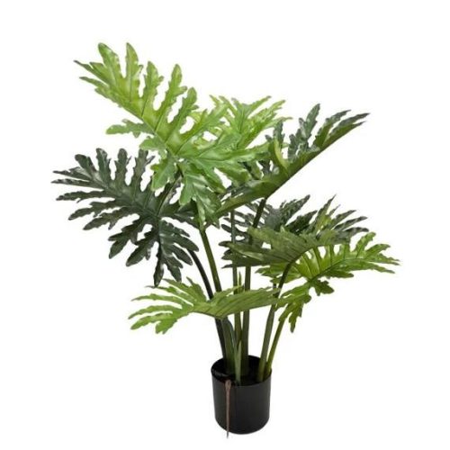 Selyemvirág filodendron 9 levéllel, cserepes 85 cm