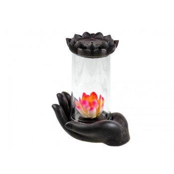    Backflow-lefelé áramló füstölőtartó lótuszvirág kézben