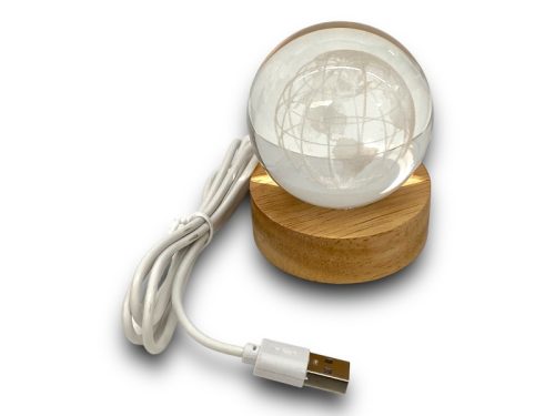 LED világító gömb – USB-s hangulatfény (7,5 × 5,5 cm)