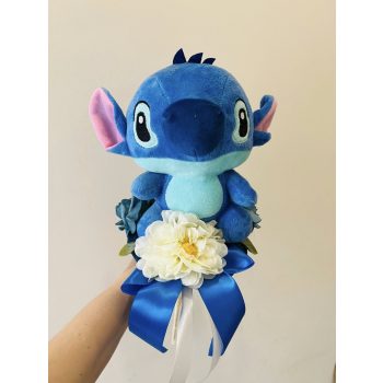 Stitch ballagási csokor kék