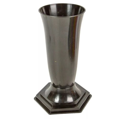 Műanyag talpas váza grafit D15cm M34cm