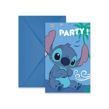 Meghívó kártya, Stitch & Angel, 6 db/cs