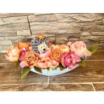 Sünis színes őszi asztaldísz 