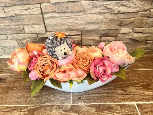 Sünis színes őszi asztaldísz 