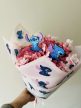 Stitch mintás ballagási csokor – Nyomtatott figurás örökvirág csokor ovis és iskolás ballagási csokor