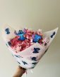 Stitch mintás ballagási csokor – Nyomtatott figurás örökvirág csokor ovis és iskolás ballagási csokor