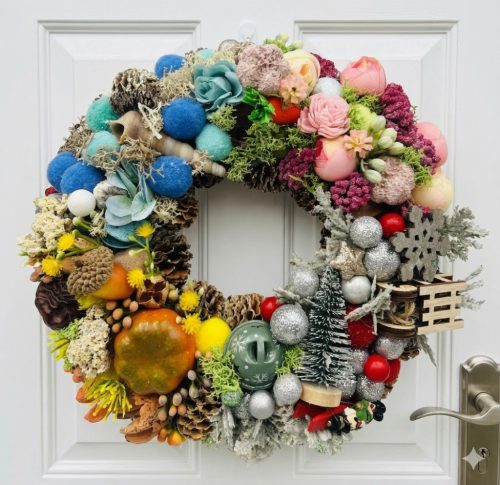 4 évszakos ajtódísz tökéletes választás, ha egész évben szeretnél egy stílusos, mégis változatos dekorációt az otthonodba