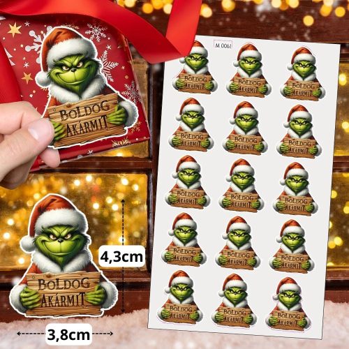 Matrica - Grincs - Boldog akármit 15db/lap