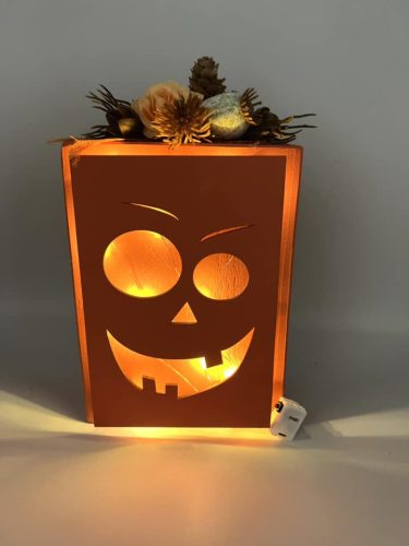 Halloween tök LED világítással 28cm