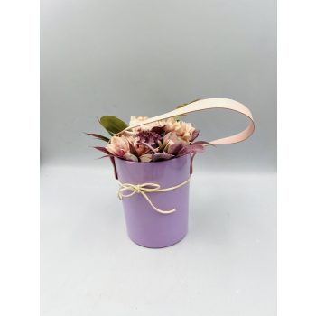 Virágos füles box -választható felirattal is 