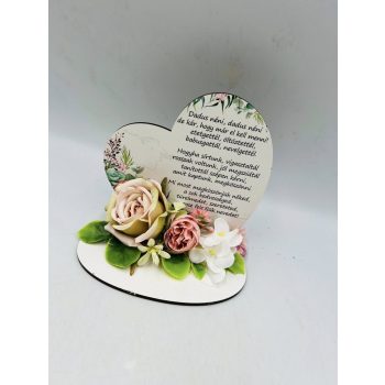  Kis talpas szív – Dadus néninek idézettel (13,2×12,8 cm)