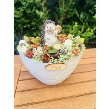 Sünis asztaldísz őszi