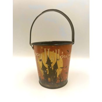 FÉMVÖDÖR HALLOWEEN/ ŐSZI  10x10,5x8 cm 