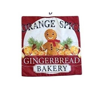    Karácsonyi Párnahuzat – Mézeskalács Mintás (45 × 45 cm)