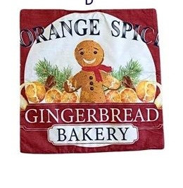  Karácsonyi Párnahuzat – Mézeskalács Mintás (45 × 45 cm)