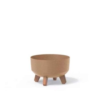 Lábas kaspó stílusos -krém színű