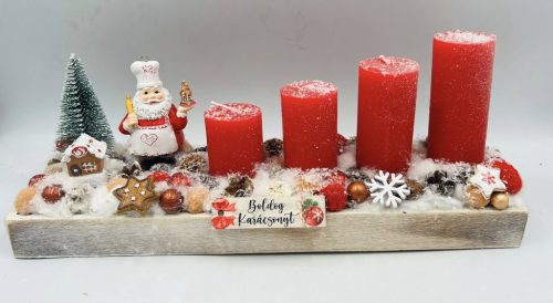 Télapós adventi 4 gyertyás