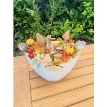 Őzikés őszi asztaldísz