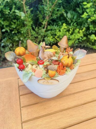 Őzikés őszi asztaldísz