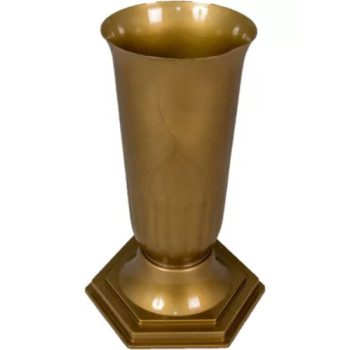 Virágtartó műanyag váza arany  15*30cm 19.O