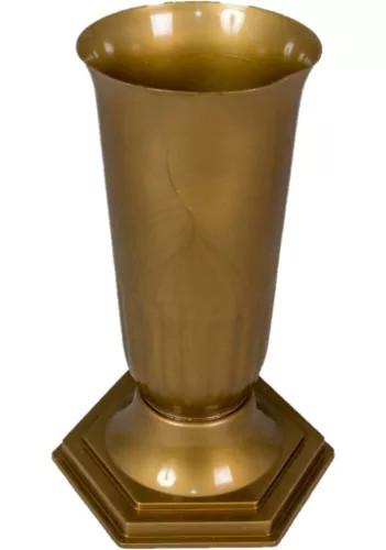 Virágtartó műanyag váza arany  15*30cm 19.O