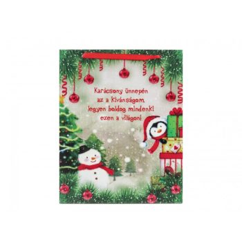 Fatábla Karácsony ünnepén... pingvines 21x26cm