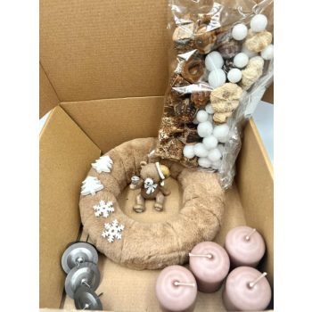 Csináld magad adventi asztaldísz csomag karácsonyi macis