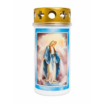   Mécses szent képekkel 24 óra műanyag, paraffin 120 g (3.)