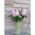Élethű gumi Tulipán Művirág 7 szálas csokorban 28cm #rózsaszín  