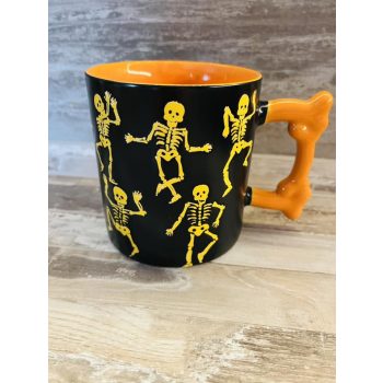 Őszi bögre BÖGRE CSONTVÁZAS 10,3x11 cm sárga