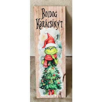 Karácsonyi nagy tábla- grincs Boldog Karácsínyt 60x20cm 