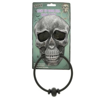 Kopogtató koponya beszélő 29 cm halloween őszi