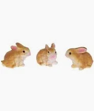 Húsvéti  nyúl poly 4,5x3,2cm 3db/csomag barna