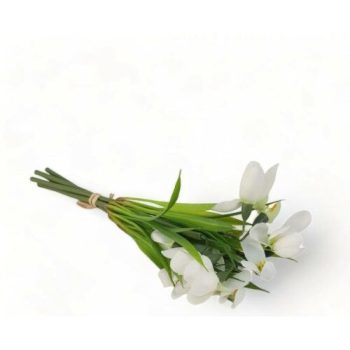 hóvirág köteg 5 szálas 25 cm - fehér-mű