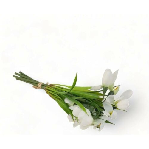 hóvirág köteg 5 szálas 25 cm - fehér-mű