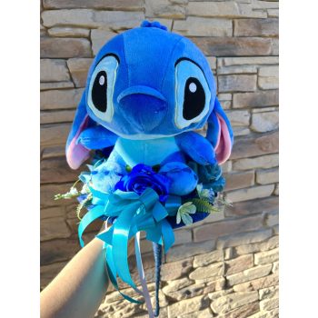 Stitch ballagási csokor plüssel