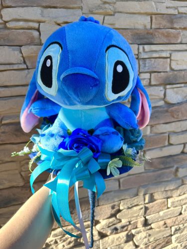 Stitch ballagási csokor plüssel