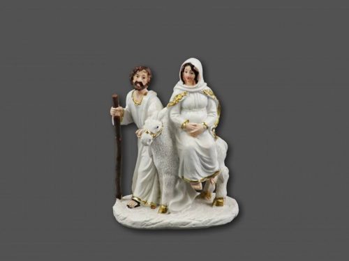 József+Mária szamáron fehér 9cm